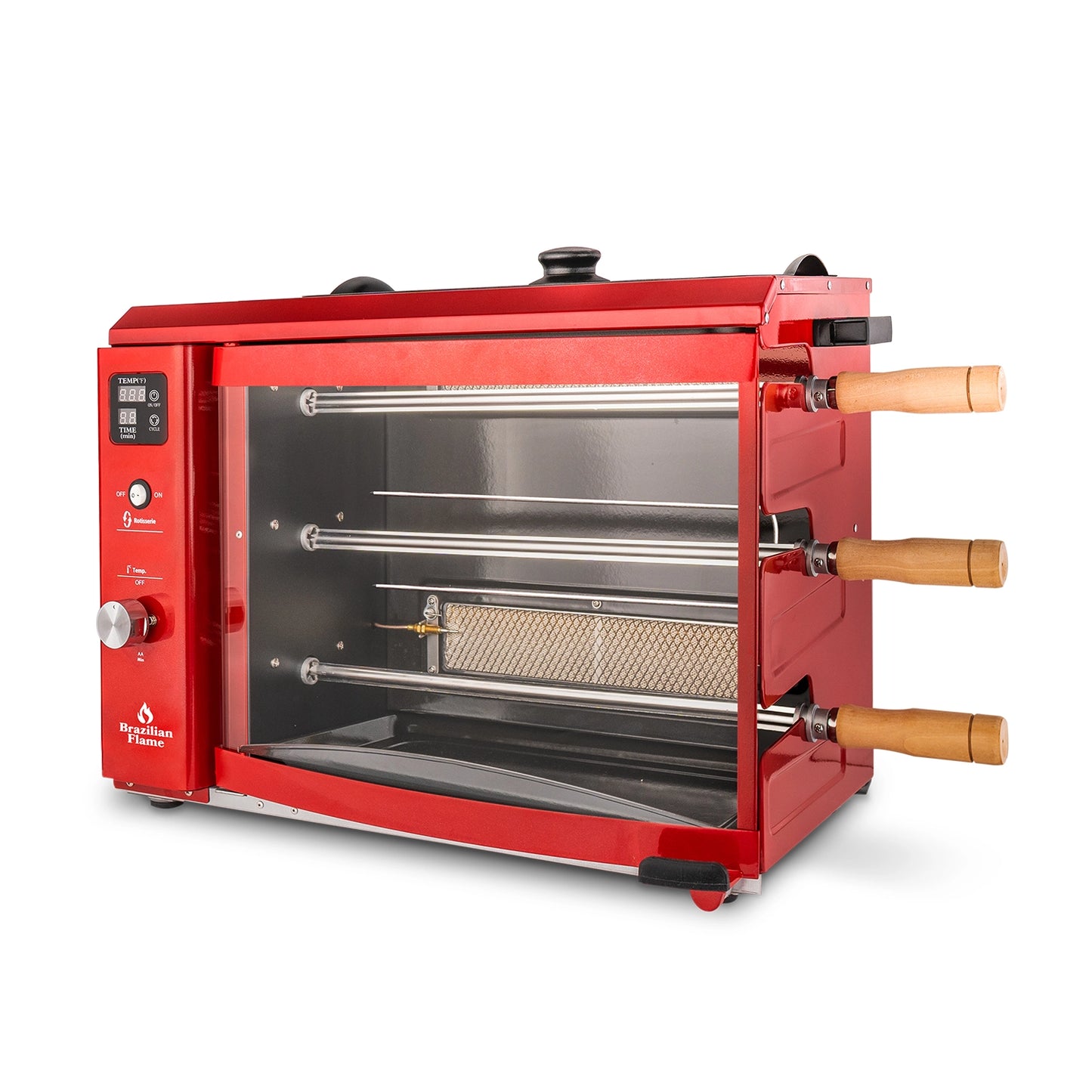 Churrasqueira a Gás Rotisserie Brasileira com 3 Espetos