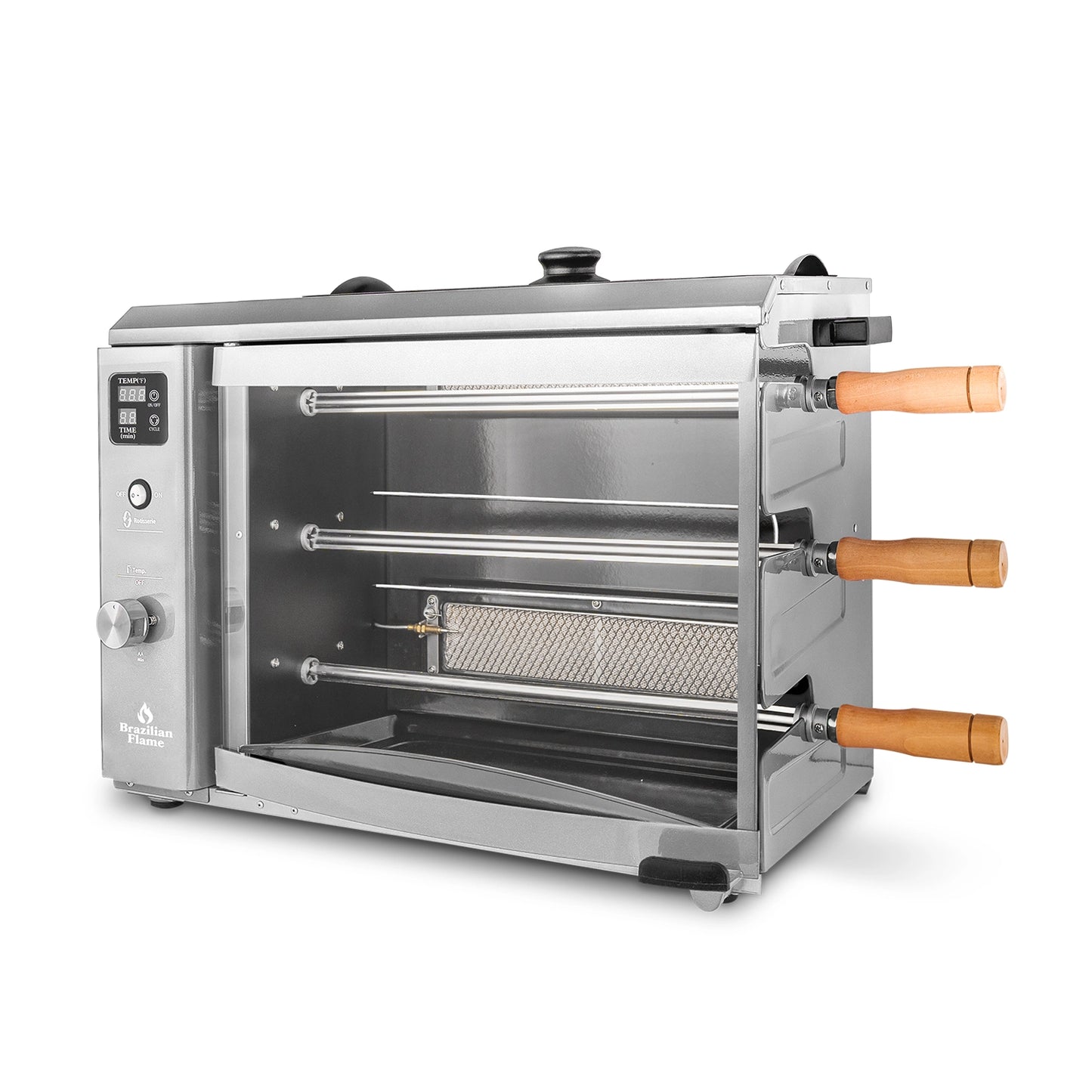 Churrasqueira a Gás Rotisserie Brasileira com 3 Espetos