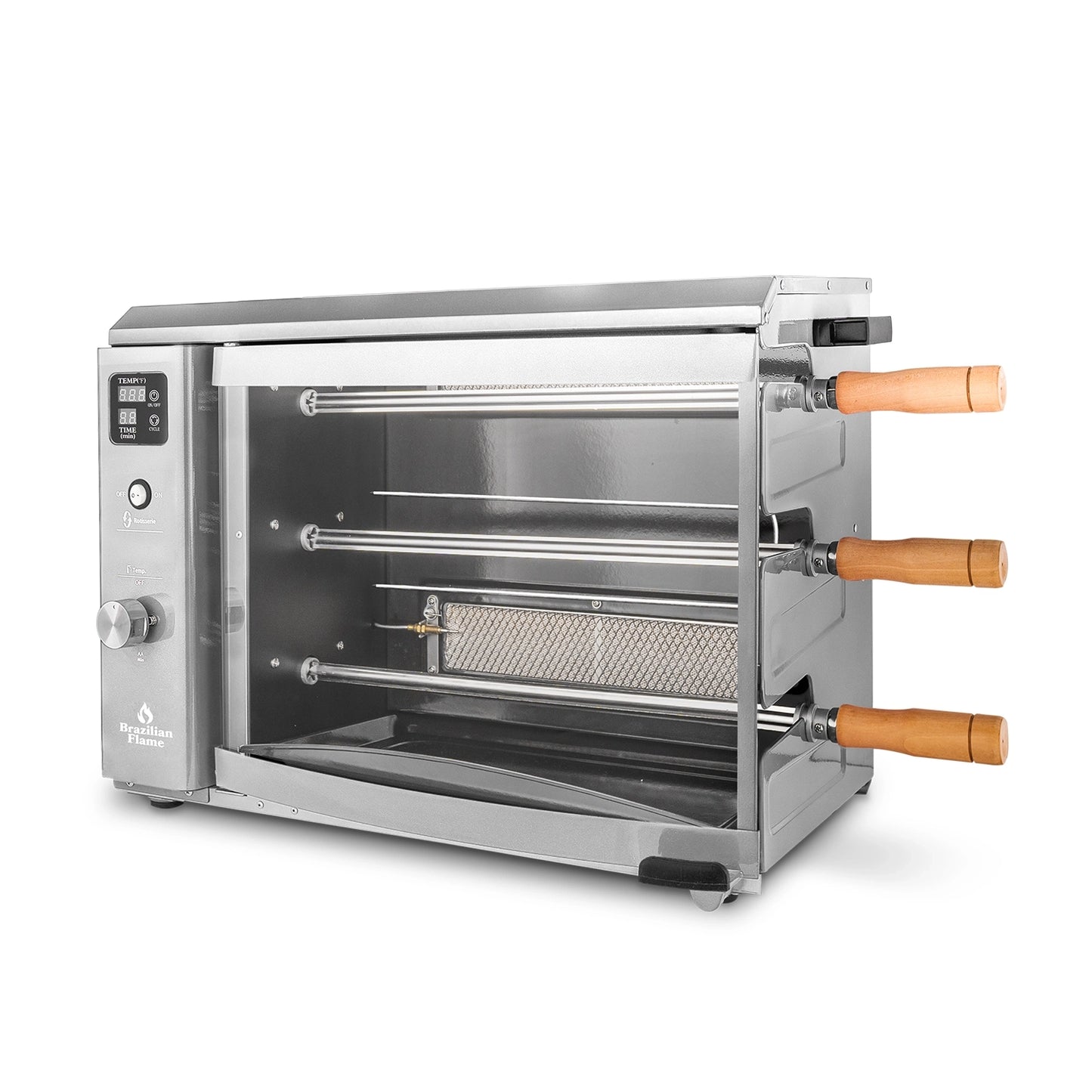 Churrasqueira a Gás Rotisserie Brasileira com 3 Espetos