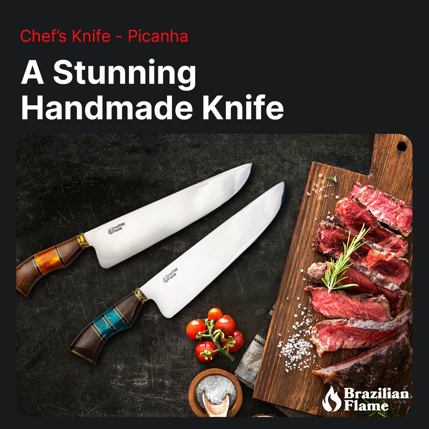 Faca de Picanha Flame Chef Brasileira