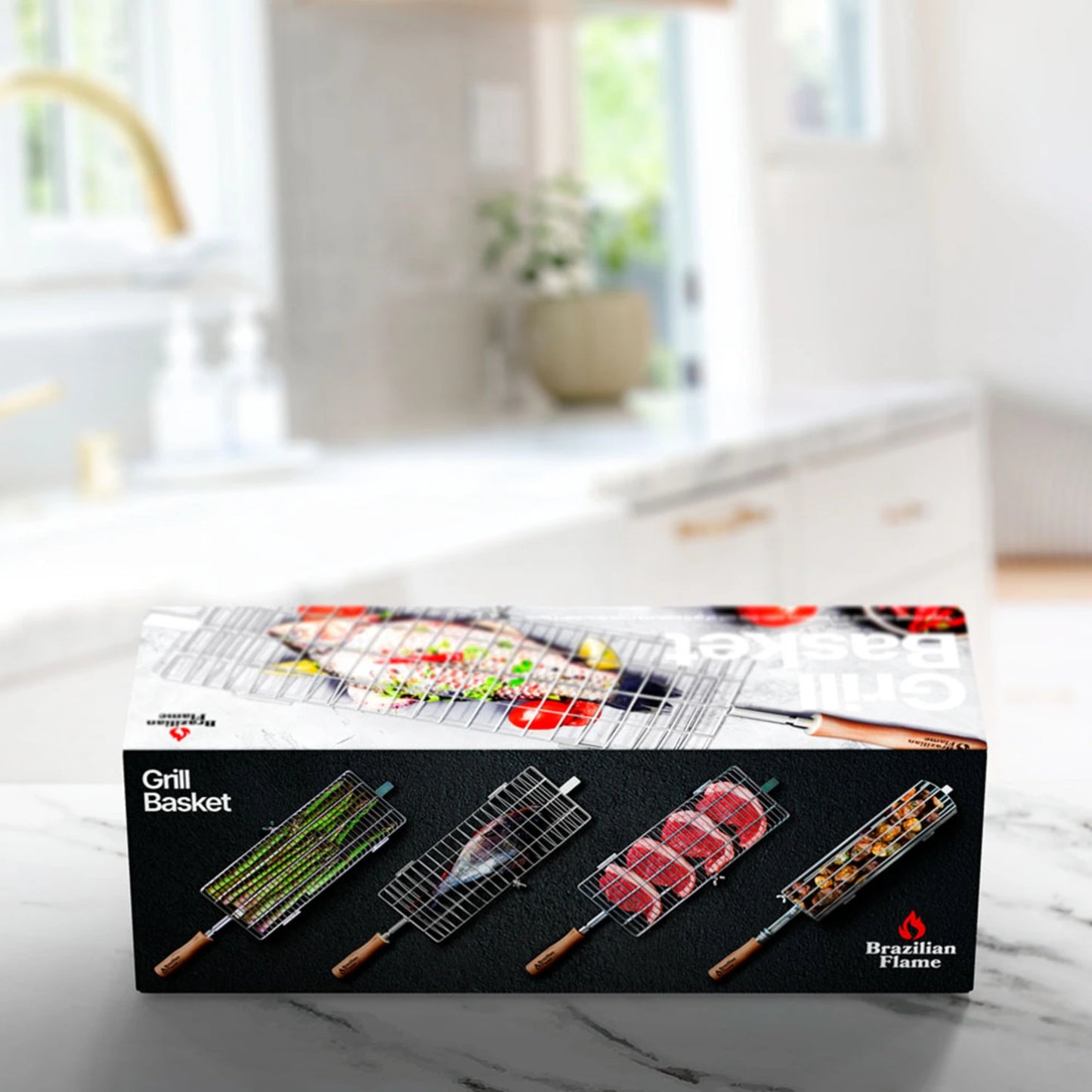 Conjunto de cesta brasileira Flame Grill