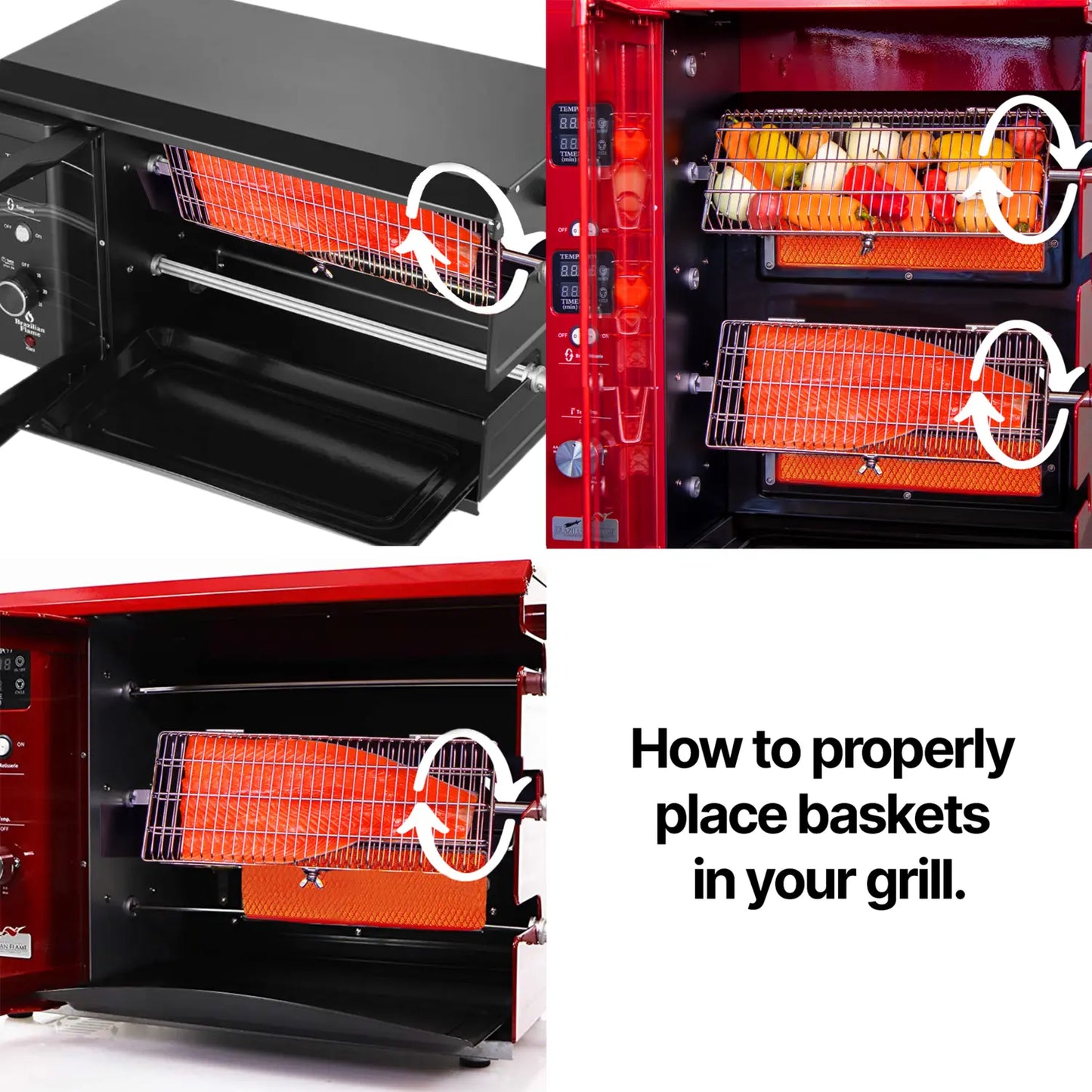 Conjunto de cesta brasileira Flame Grill