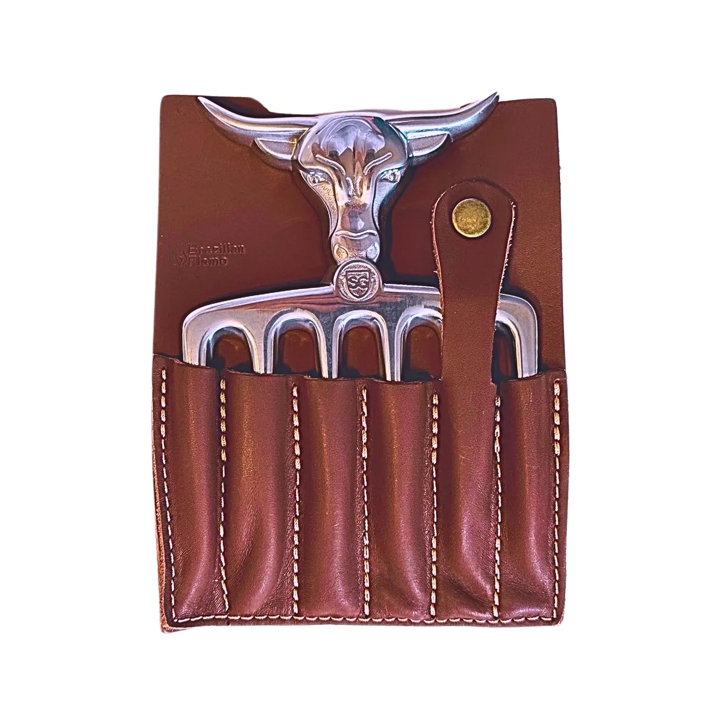Garfo Bad Bull Chama Brasileira 6 Dentes