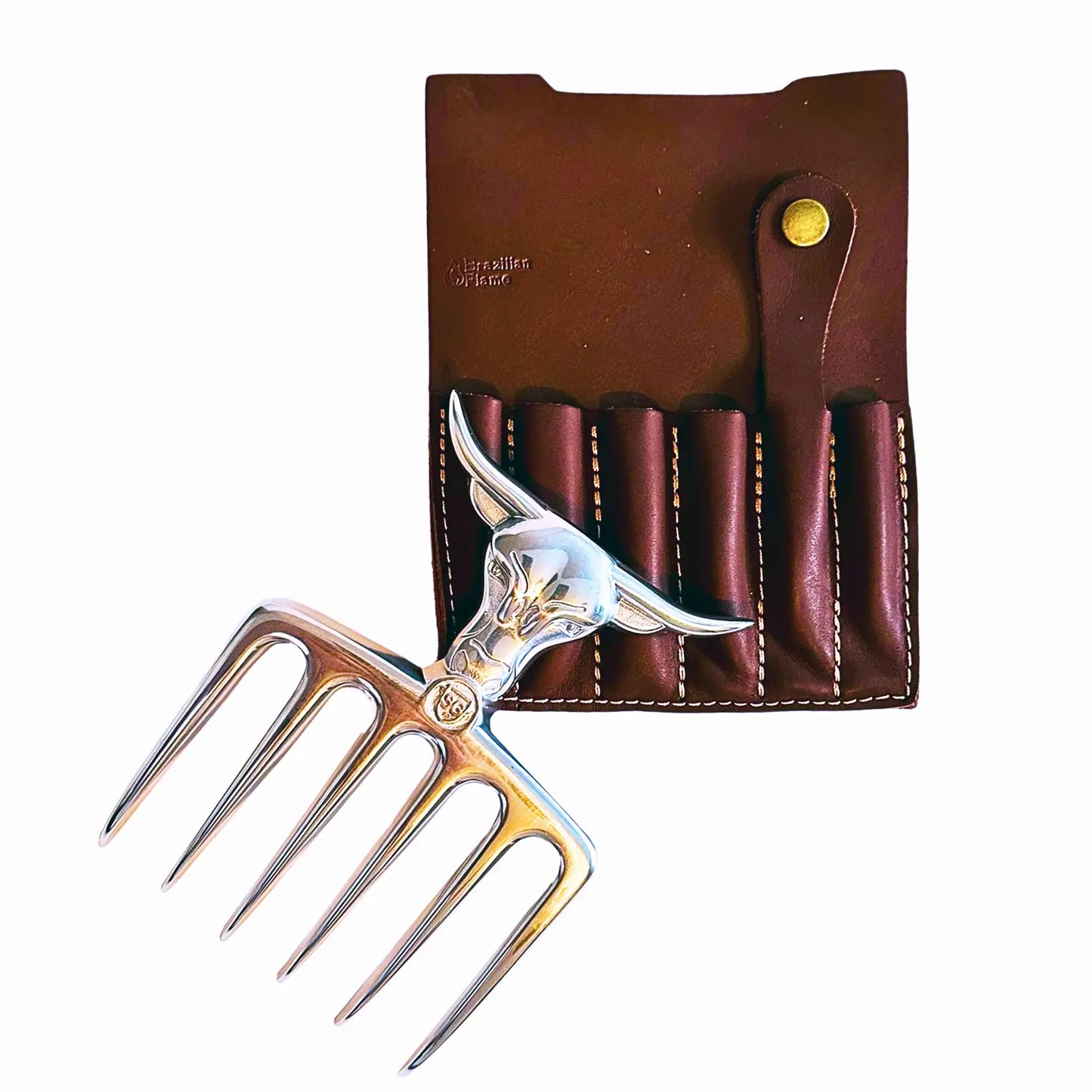 Garfo Bad Bull Chama Brasileira 6 Dentes