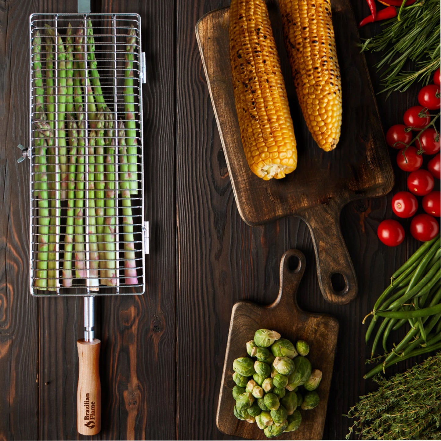 Conjunto de cesta brasileira Flame Grill
