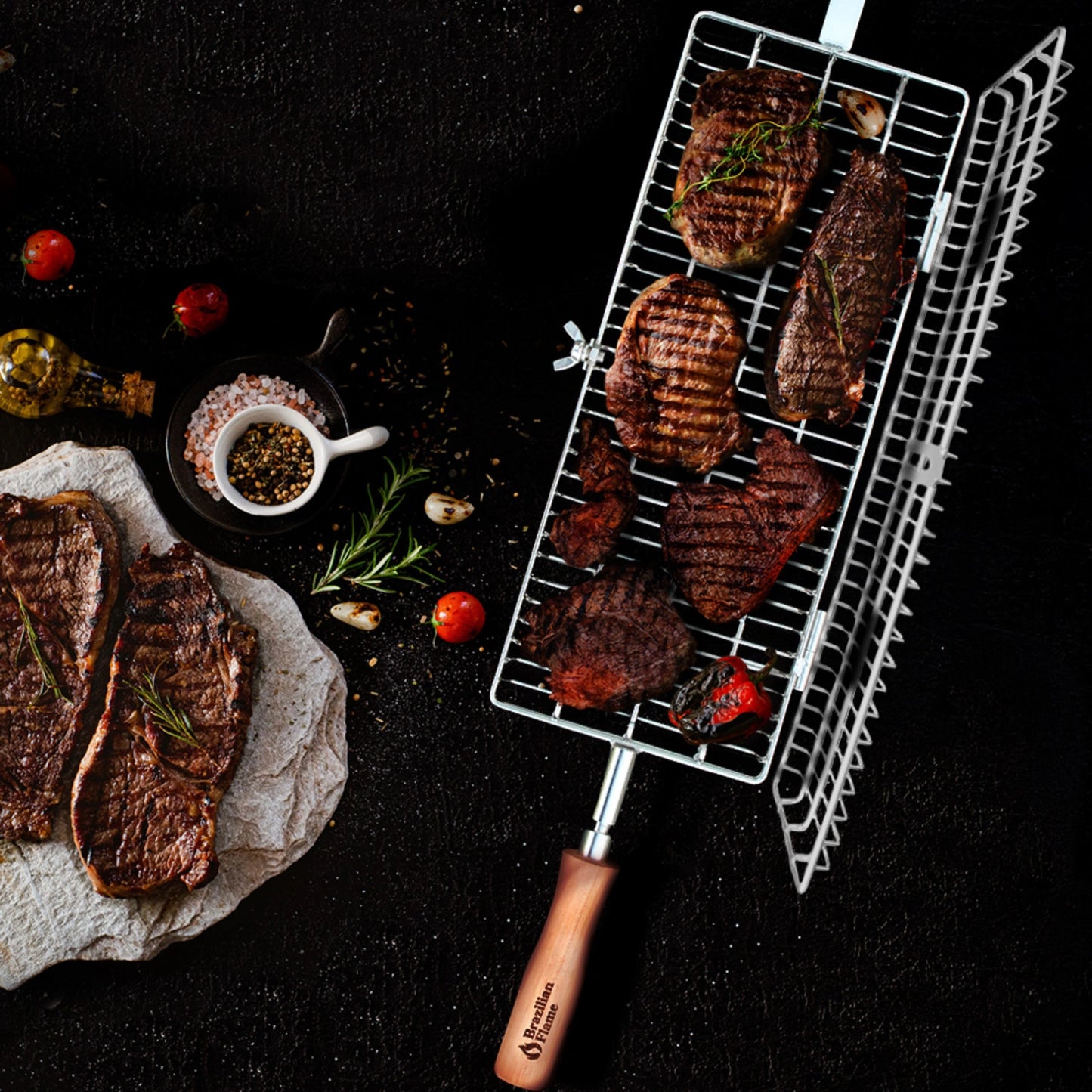 Conjunto de cesta brasileira Flame Grill