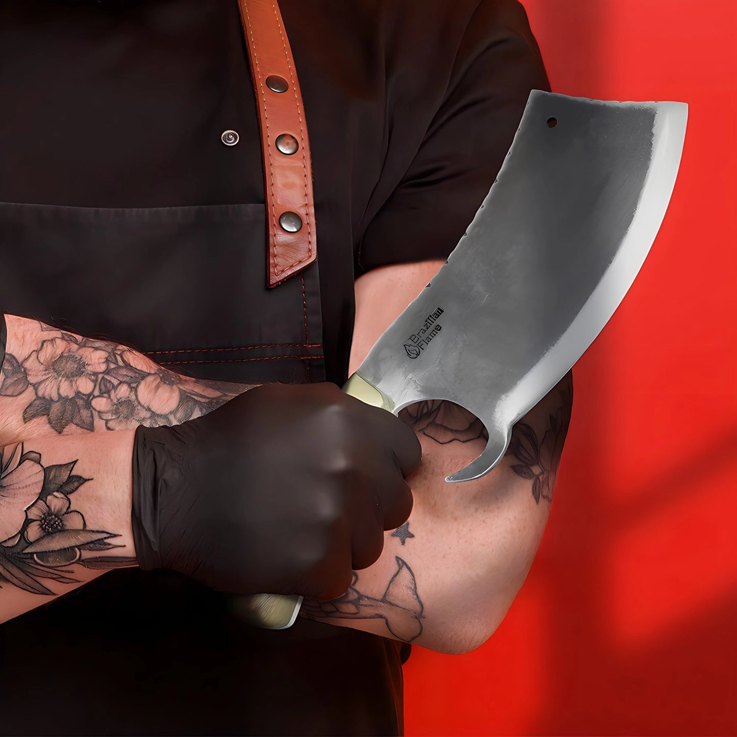 Faca Rústica de Açougueiro do Chef Chama Brasileira