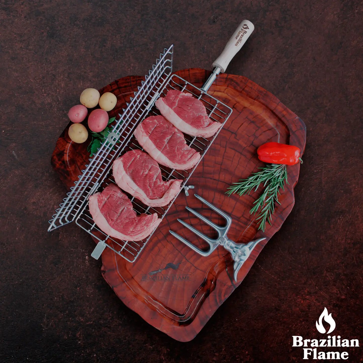 Cesta Plana Chama Brasileira
