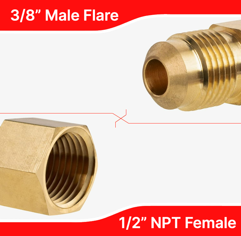 Adaptador de gás de chama brasileiro para conector de tubo 